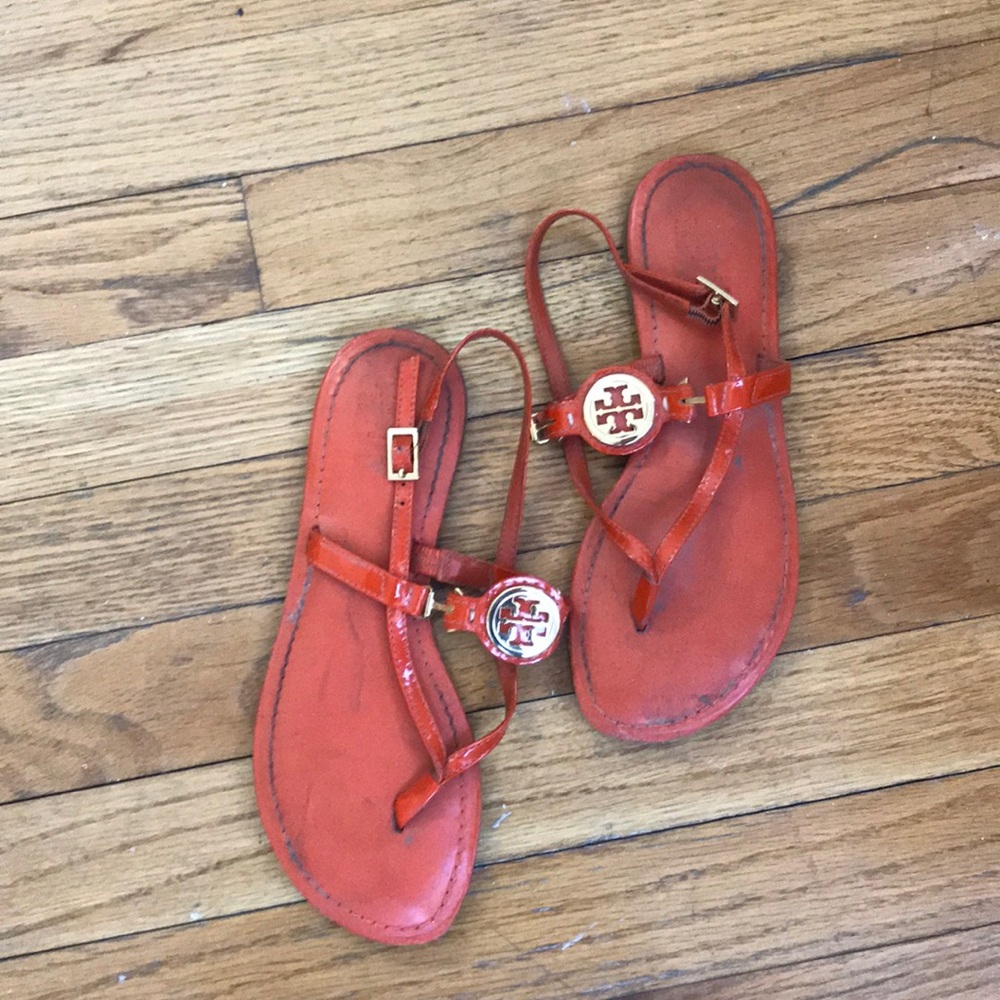 Orange Tory Burch Sandals